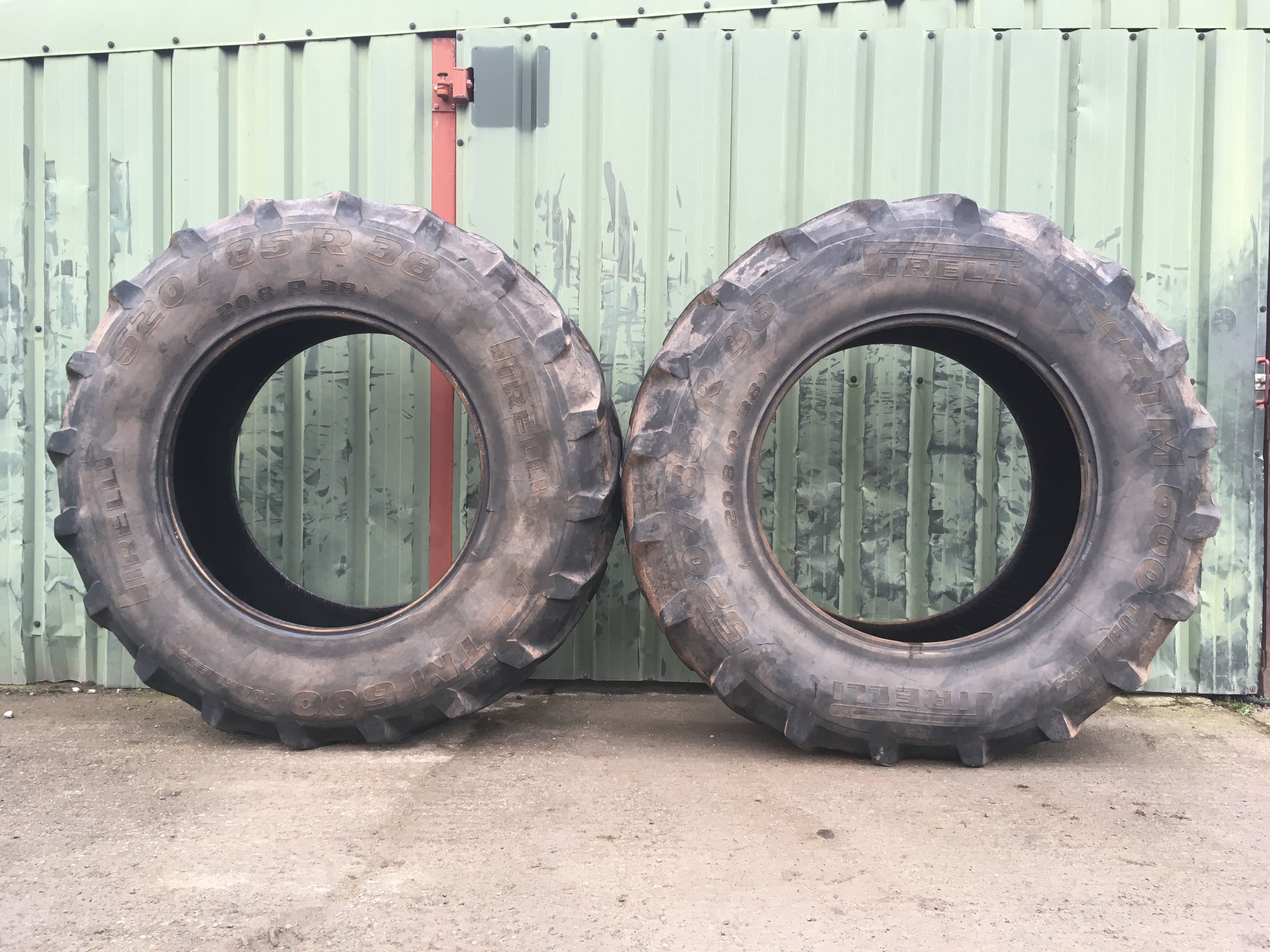 A PAIR OF 520/85R38 (20.8R38) PIRELLI TM600 155A8 TL TYRES - TNT Tyres